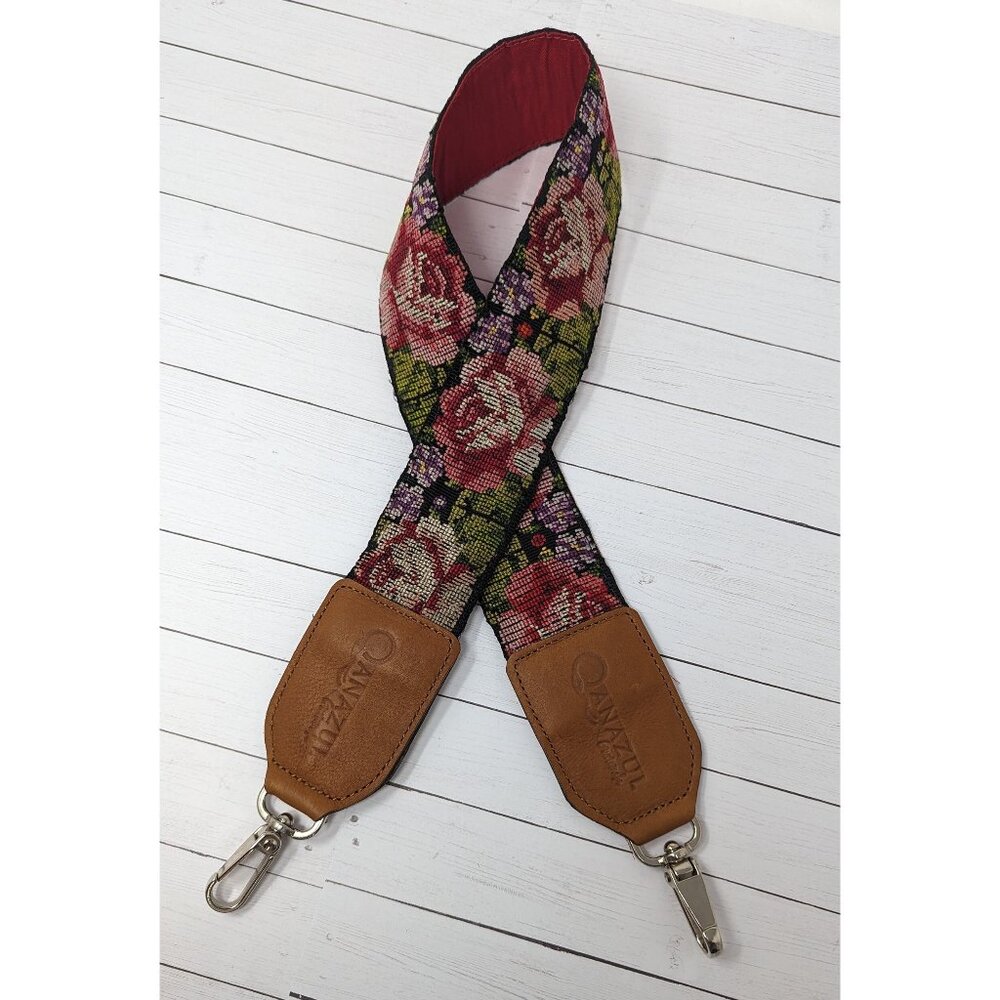 Guatemalan faja vintage embroidered handwoven strap|Camera Strap|Handmade straps